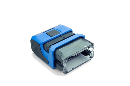blue stampの写真素材