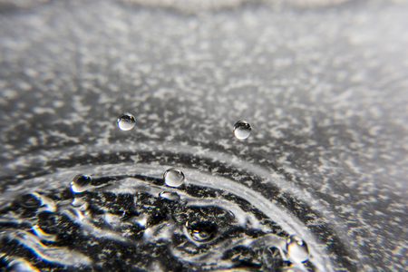 Close up of erupting dropsの写真素材