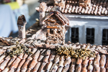 Model of the roof of a house 2の写真素材