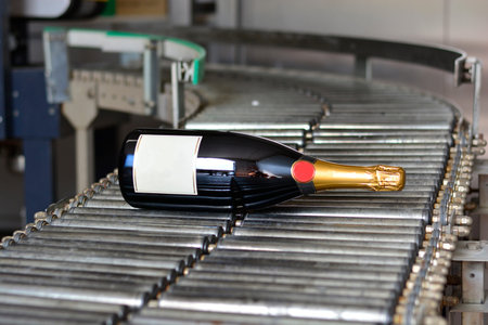 The wine route during its productionの写真素材