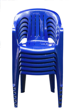 Chairs in street cafeの写真素材