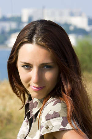 Portrait of the beautiful girlの写真素材