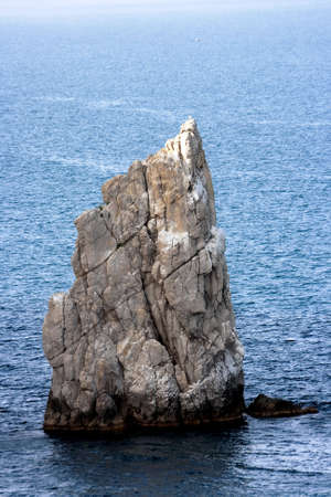 Rock "sail" at southern coast of Crimeaの写真素材