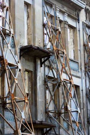 Wall of the old destroyed taskの写真素材