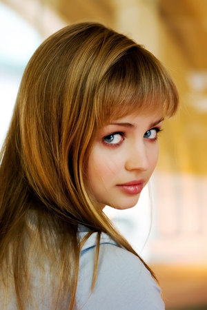 Portrait of the young beautiful girl