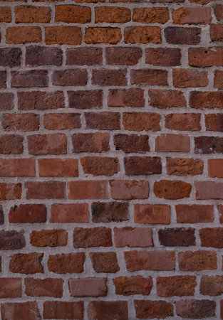 the use of red brick for brick masonry texture