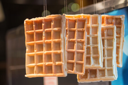 delicious traditional Polish wafer krupowki in Zakopaneの写真素材