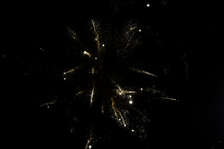 celebratory fireworks in honor of the new year closeup.の写真素材