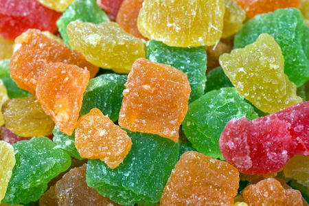 background of colorful dried fruits close-up.の写真素材
