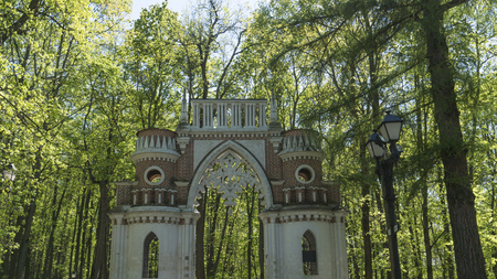 Russia, Moscow, May 2018. Arch in Tsaritsyno Parkのeditorial素材