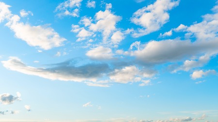 blue sky with cloud on a sunny summer day.の写真素材