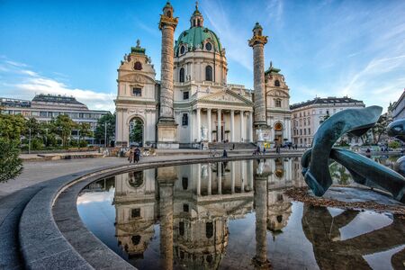 St. Charles Church (Karlskirche) in Vienna, Austria september 2018.のeditorial素材