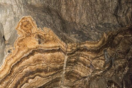 walls in Demanovska cave of liberty. Slovakiaの写真素材