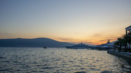 Yachts in the seaport of Tivat. Porto Montenegroの写真素材