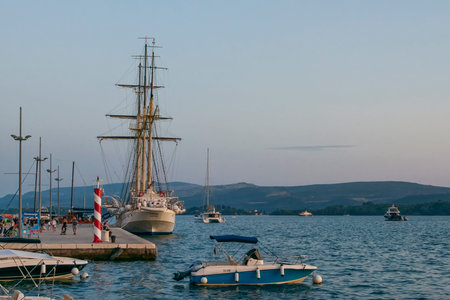 Montenegro September 2019. pierce city of Tivat. Porto Montenegro