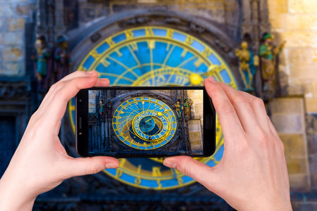 Prague astronomical clock in Prague Czech Republic