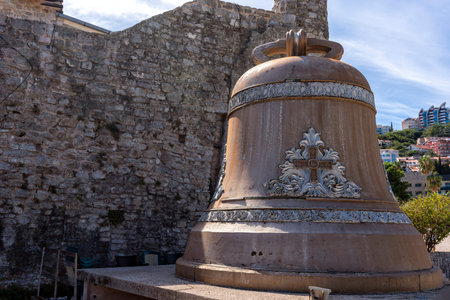 Old bell in the old town of Budva, Montenegro.