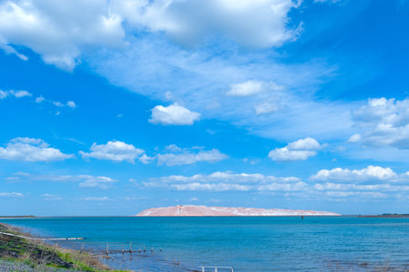 blue sky with white clouds in salt lake