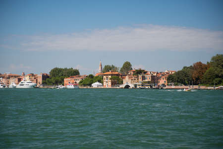 one of the bridges in the Venetian Lagoonの写真素材