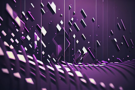 abstract intersecting purple lines background. Generative AI.