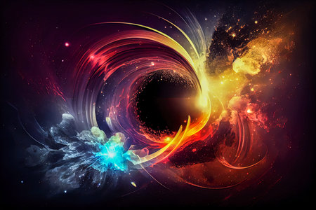 abstract glow in space. Generative AI, Generative, AI.
