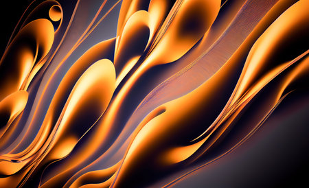golden abstract background. Generative AI.