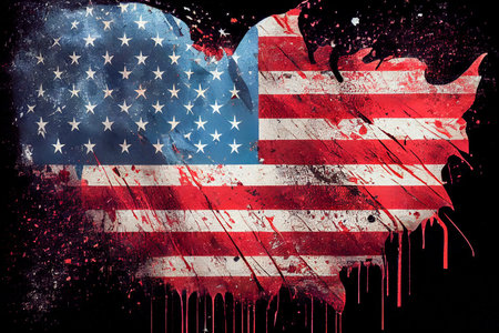 Background in the style of the American flag. Generative AI, Generative, AI.の写真素材