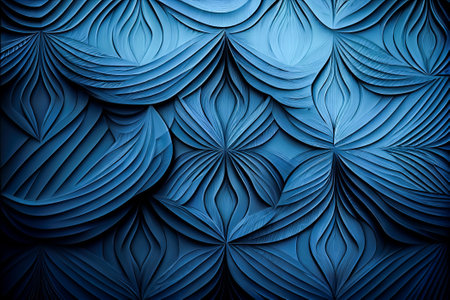Blue textured background blue pattern design interior. Generative AI, Generative, AI.の素材