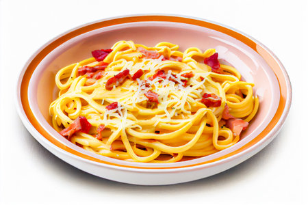 pasta carbonara. Generative AI, Generative, AI.の素材
