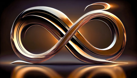 infinity sign 3d. Generative AI.の素材