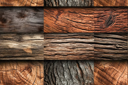 tile. Seamless pattern. Wooden texture with natural patterns as a background. close-up. Generative AI.の素材