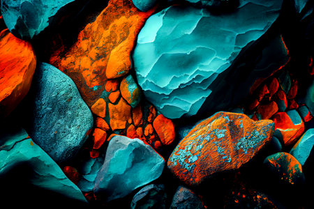 Colorful stone background. Generative AI.の素材