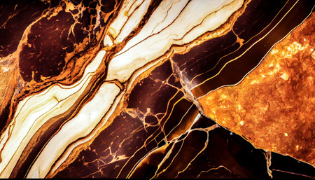 Brown and gold marble stone texture. Generative AI, Generative, AI.の素材