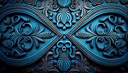 Blue textured background blue pattern design interior. Generative AI, Generative, AI.の素材