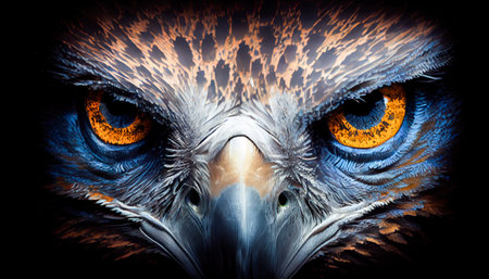 eagle view close-up. Generative AI.の素材