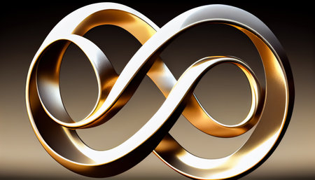 infinity sign 3d. Generative AI.の素材