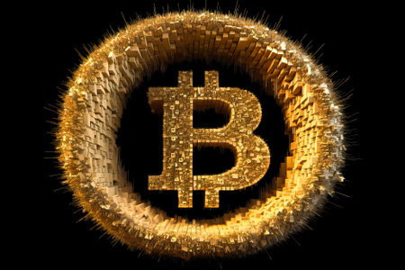 Bitcoin is a modern way of exchange and this crypto currency is a convenient means of payment in the financial and web markets. Generative AI.の素材