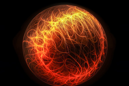 abstract fractal. Fractal art background for creative design. Decoration for wallpaper, desktop, poster, cover booklet. Generative AI.の素材