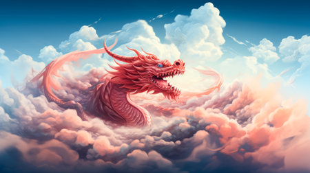 dragon in the sky.の素材