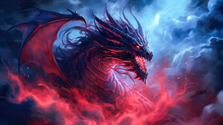 dragon in the sky.の素材
