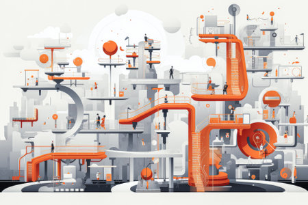 Science and technology abstract background.の素材