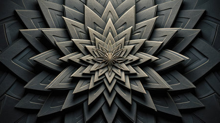 3d illustration of abstract geometric composition.の写真素材