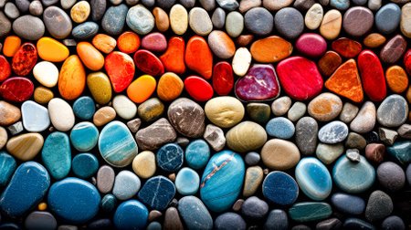 Colorful pebbles background. colorful pebbles backgroundの素材