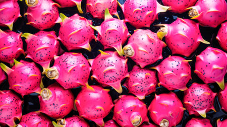 Dragon fruit or Pitaya is a tropical fruit.の素材