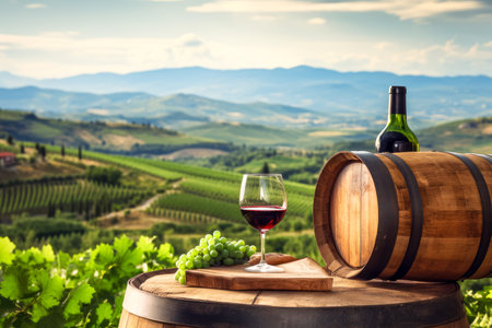 Wine tasting in Chianti region, Tuscany, Ital.の素材