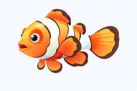 Clown fish isolated on white backgroundの素材