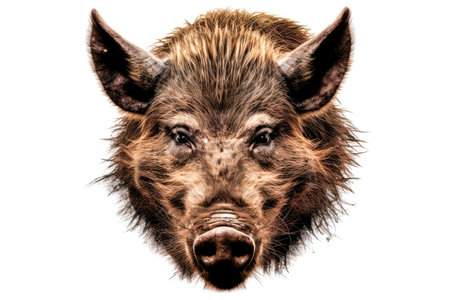 Portrait of a wild boar.の素材