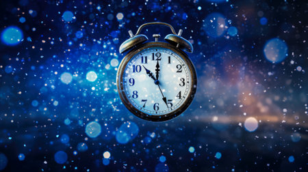 Fireworks background with space for text. Happy New Year and Merry Christmasの素材