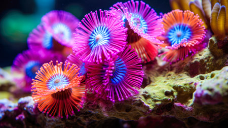 Colorful tropical coral reef in the aquarium. Underwater worldの素材