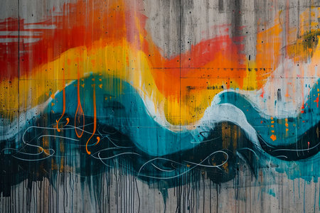 a abstract art of a sound wave.の素材